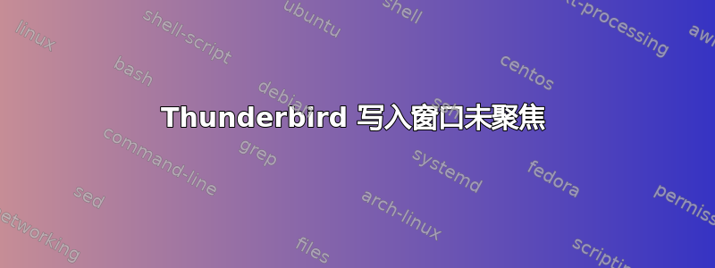 Thunderbird 写入窗口未聚焦