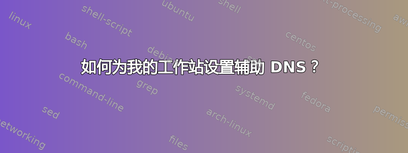 如何为我的工作站设置辅助 DNS？