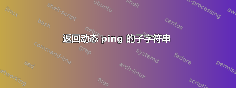 返回动态 ping 的子字符串