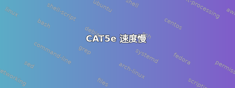 CAT5e 速度慢