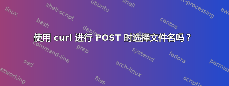 使用 curl 进行 POST 时选择文件名吗？