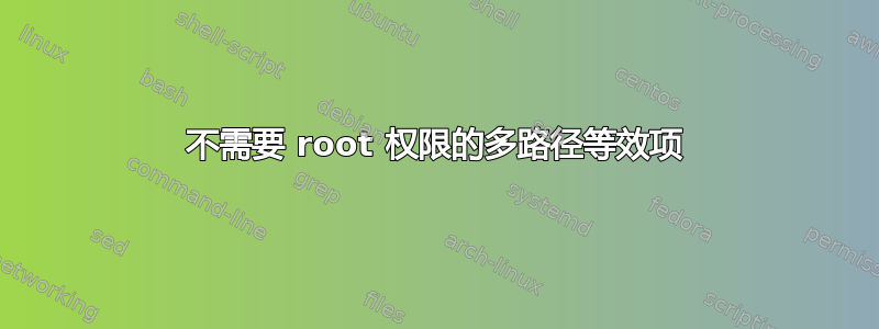 不需要 root 权限的多路径等效项