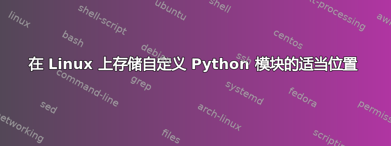 在 Linux 上存储自定义 Python 模块的适当位置