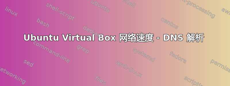 Ubuntu Virtual Box 网络速度 - DNS 解析