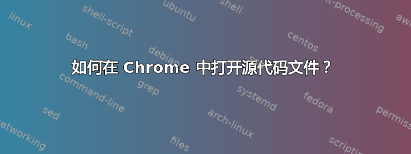 如何在 Chrome 中打开源代码文件？