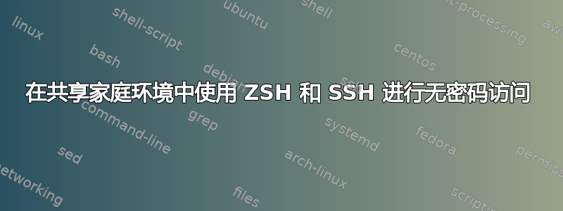 在共享家庭环境中使用 ZSH 和 SSH 进行无密码访问