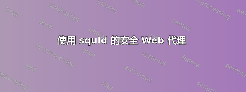 使用 squid 的安全 Web 代理