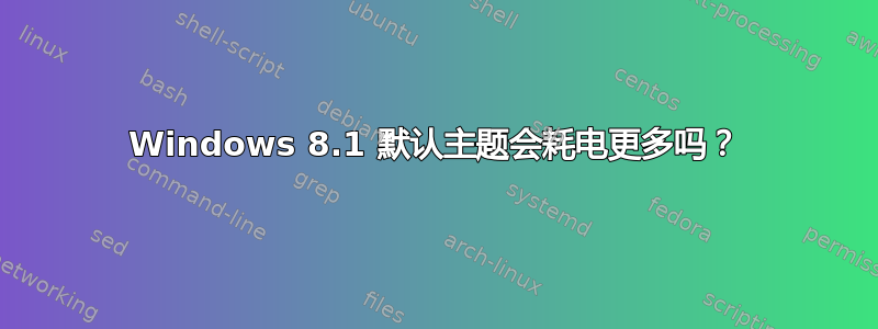 Windows 8.1 默认主题会耗电更多吗？