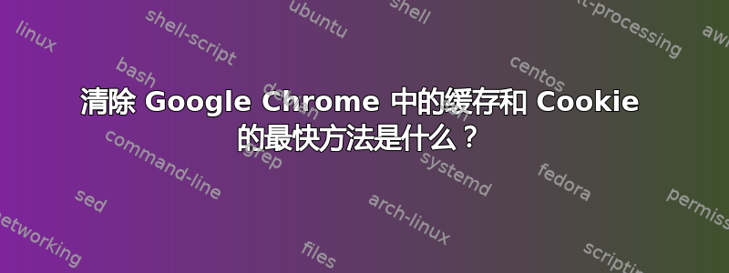 清除 Google Chrome 中的缓存和 Cookie 的最快方法是什么？