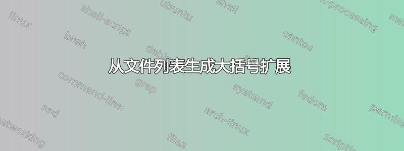 从文件列表生成大括号扩展