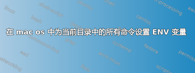 在 mac os 中为当前目录中的所有命令设置 ENV 变量