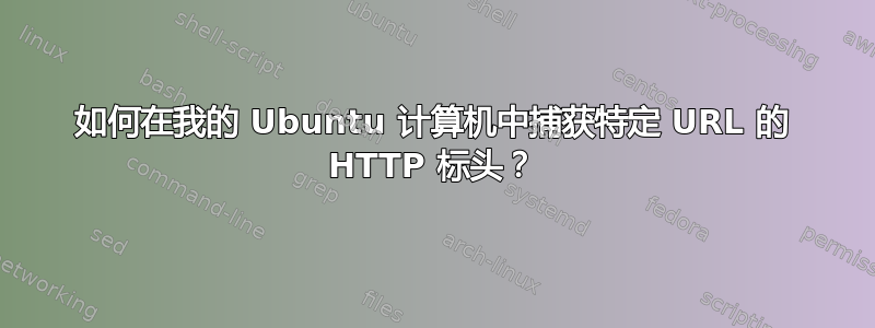 如何在我的 Ubuntu 计算机中捕获特定 URL 的 HTTP 标头？