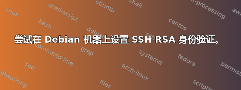 尝试在 Debian 机器上设置 SSH RSA 身份验证。