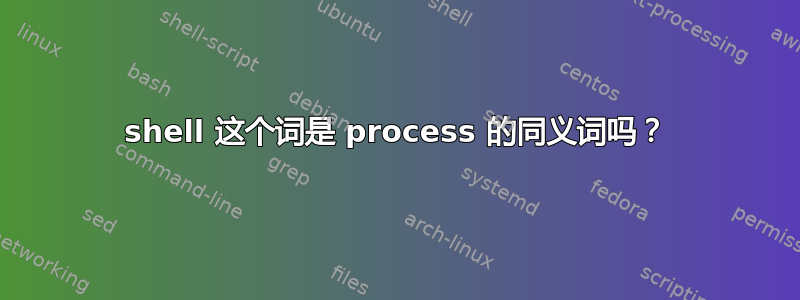 shell 这个词是 process 的同义词吗？