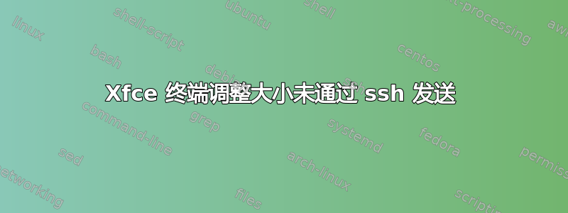 Xfce 终端调整大小未通过 ssh 发送