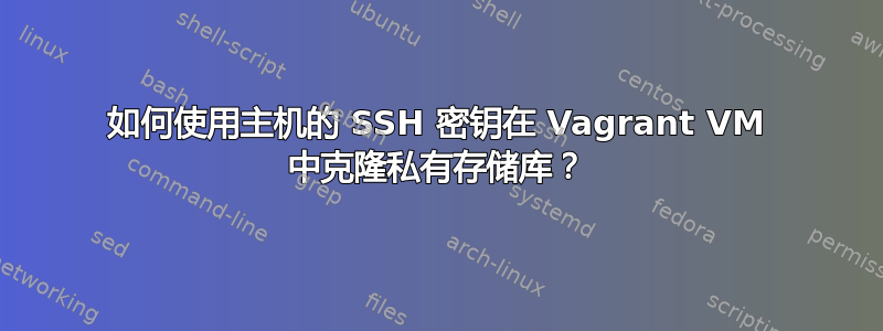 如何使用主机的 SSH 密钥在 Vagrant VM 中克隆私有存储库？