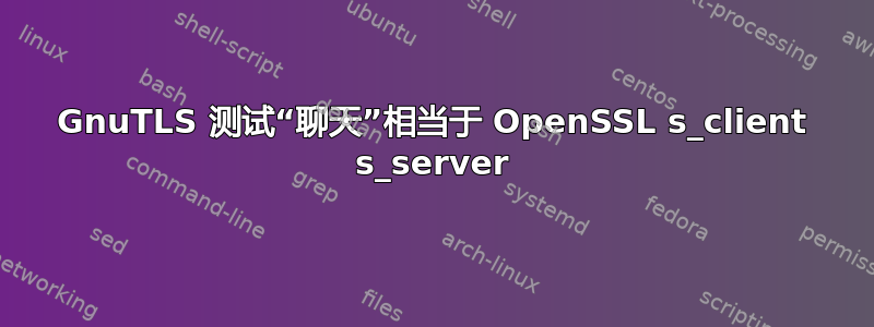 GnuTLS 测试“聊天”相当于 OpenSSL s_client s_server