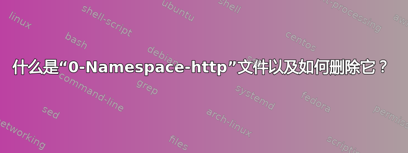 什么是“0-Namespace-http”文件以及如何删除它？