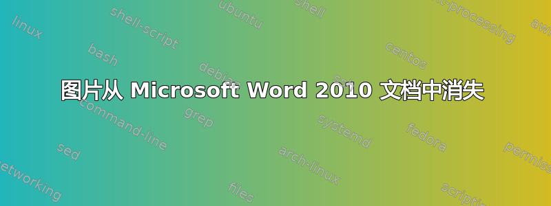 图片从 Microsoft Word 2010 文档中消失