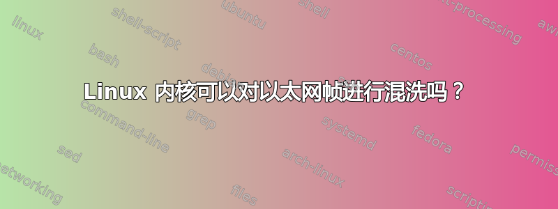 Linux 内核可以对以太网帧进行混洗吗？