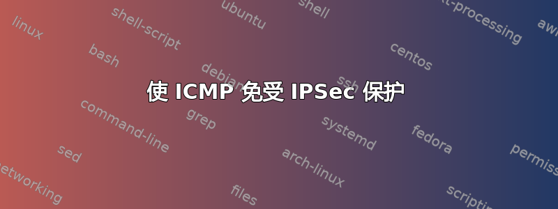 使 ICMP 免受 IPSec 保护