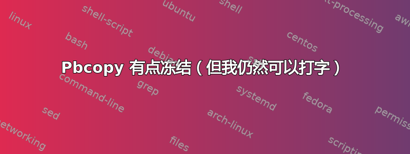 Pbcopy 有点冻结（但我仍然可以打字）