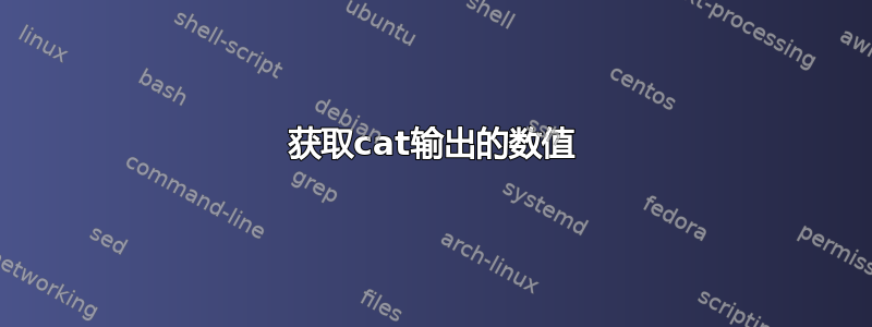 获取cat输出的数值