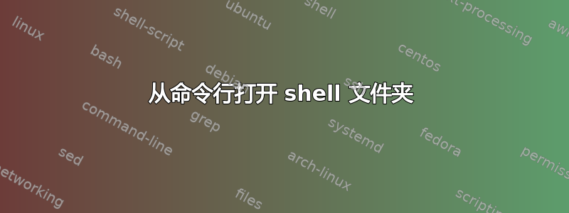 从命令行打开 shell 文件夹