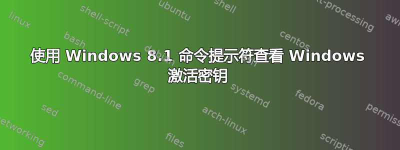 使用 Windows 8.1 命令提示符查看 Windows 激活密钥