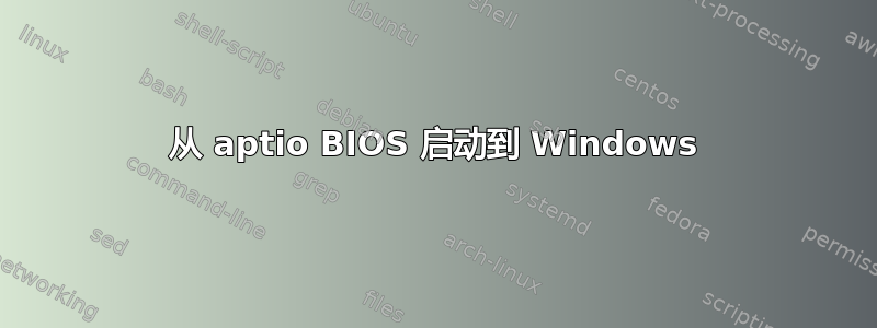 从 aptio BIOS 启动到 Windows