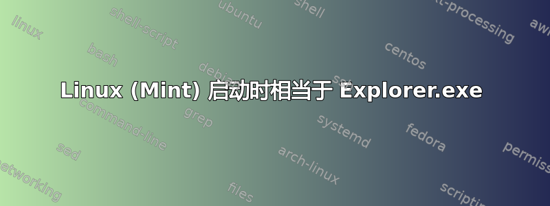 Linux (Mint) 启动时相当于 Explorer.exe