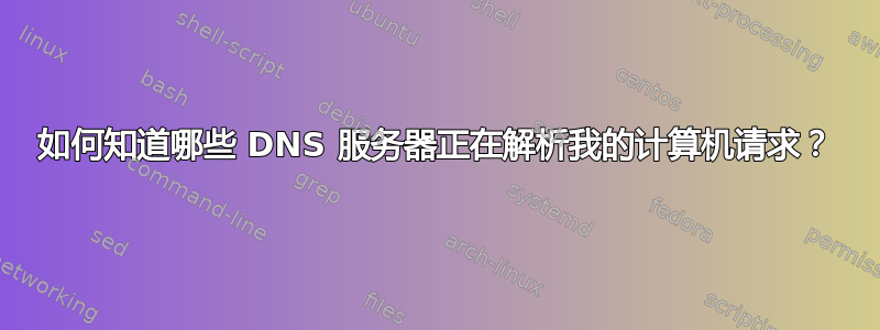 如何知道哪些 DNS 服务器正在解析我的计算机请求？