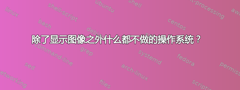 除了显示图像之外什么都不做的操作系统？ 