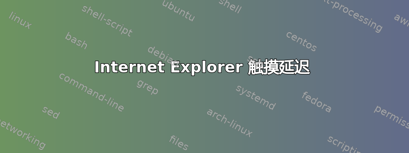 Internet Explorer 触摸延迟