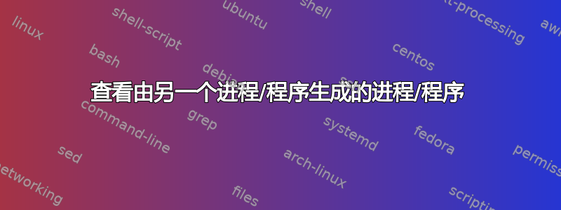 查看由另一个进程/程序生成的进程/程序