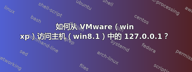 如何从 VMware（win xp）访问主机（win8.1）中的 127.0.0.1？