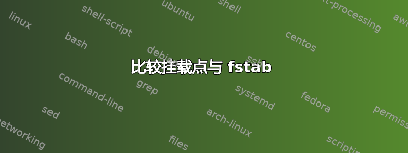 比较挂载点与 fstab