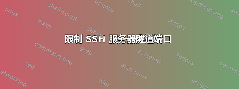 限制 SSH 服务器隧道端口