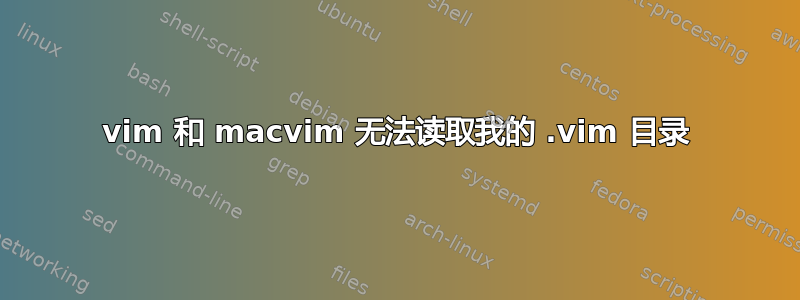 vim 和 macvim 无法读取我的 .vim 目录