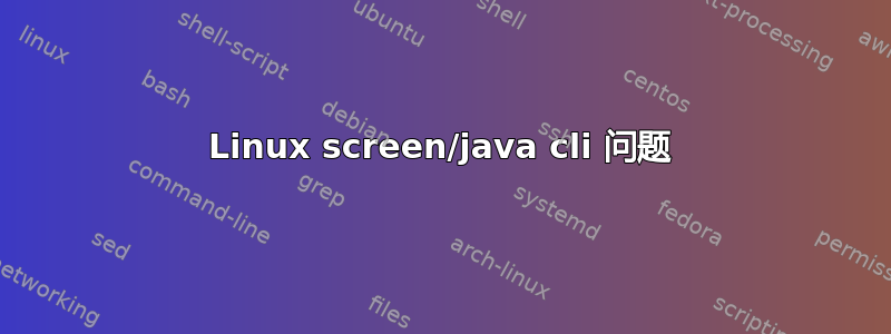 Linux screen/java cli 问题