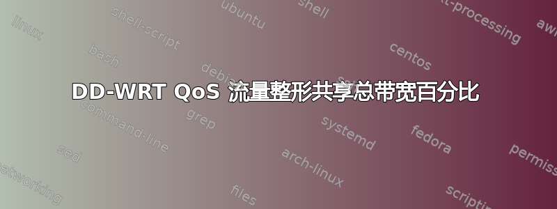 DD-WRT QoS 流量整形共享总带宽百分比