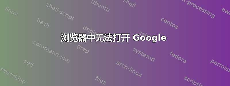 浏览器中无法打开 Google