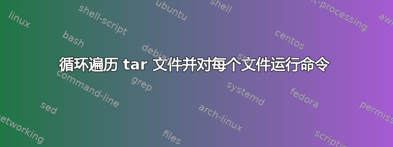 循环遍历 tar 文件并对每个文件运行命令