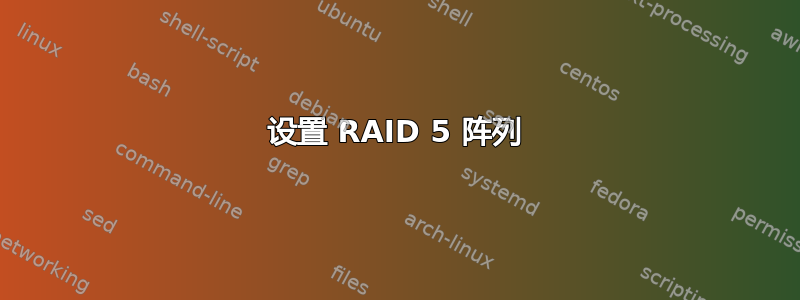 设置 RAID 5 阵列