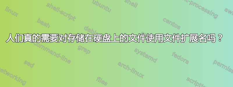 人们真的需要对存储在硬盘上的文件使用文件扩展名吗？