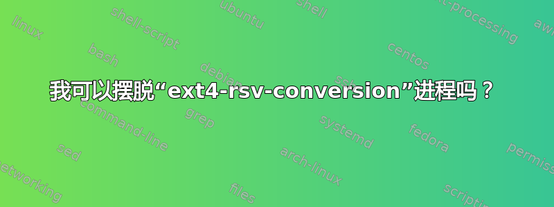 我可以摆脱“ext4-rsv-conversion”进程吗？