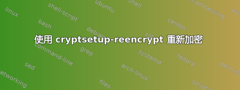 使用 cryptsetup-reencrypt 重新加密