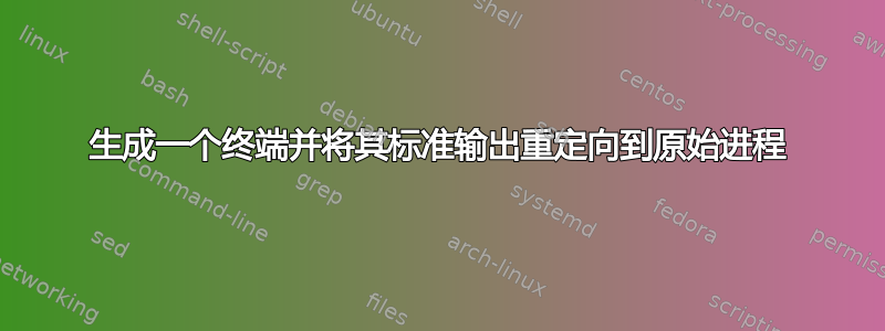 生成一个终端并将其标准输出重定向到原始进程