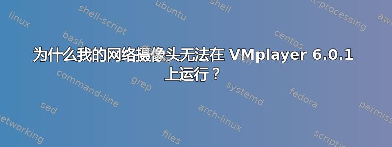 为什么我的网络摄像头无法在 VMplayer 6.0.1 上运行？