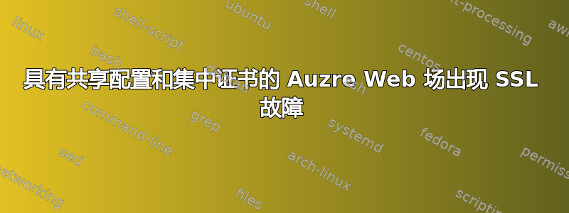 具有共享配置和集中证书的 Auzre Web 场出现 SSL 故障